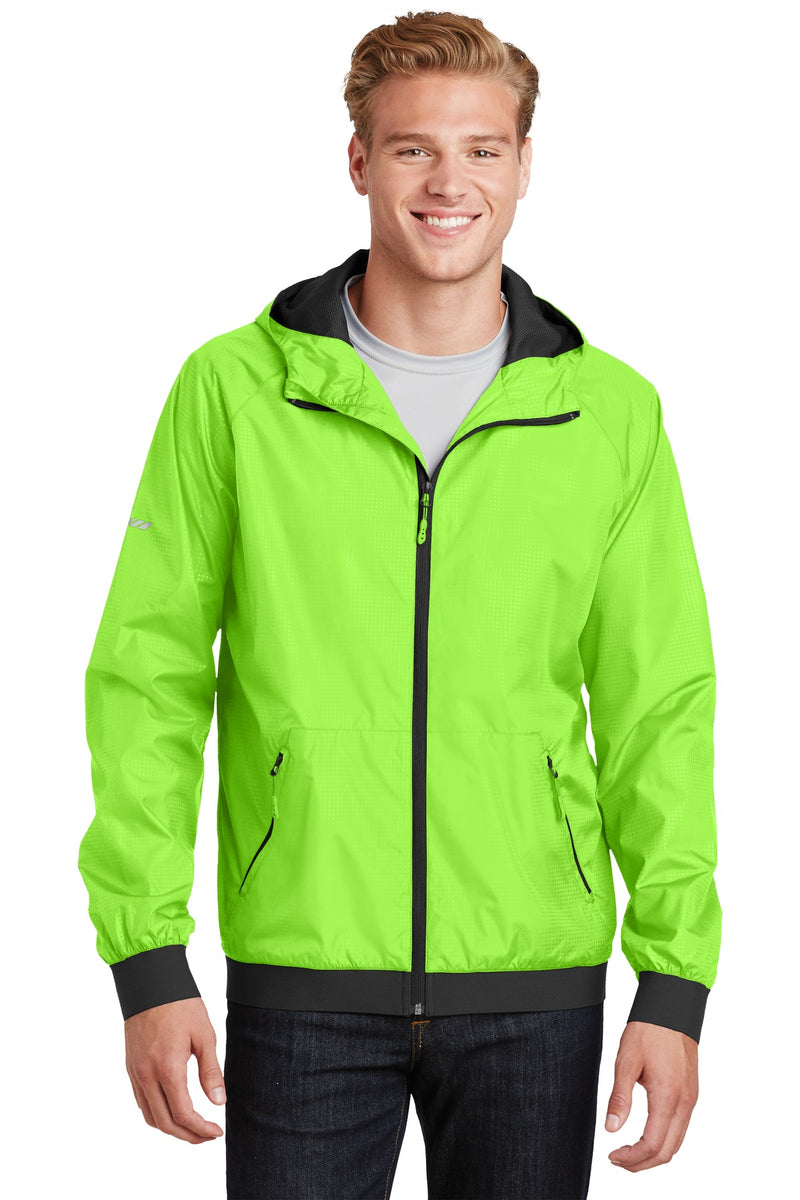 Sport-Tek ®  Embossed Hooded Wind Jacket. JST53