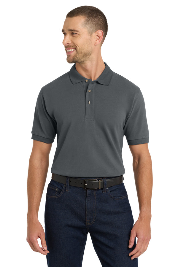Port Authority ®  Heavyweight Cotton Pique Polo.  K420 - Steel Grey