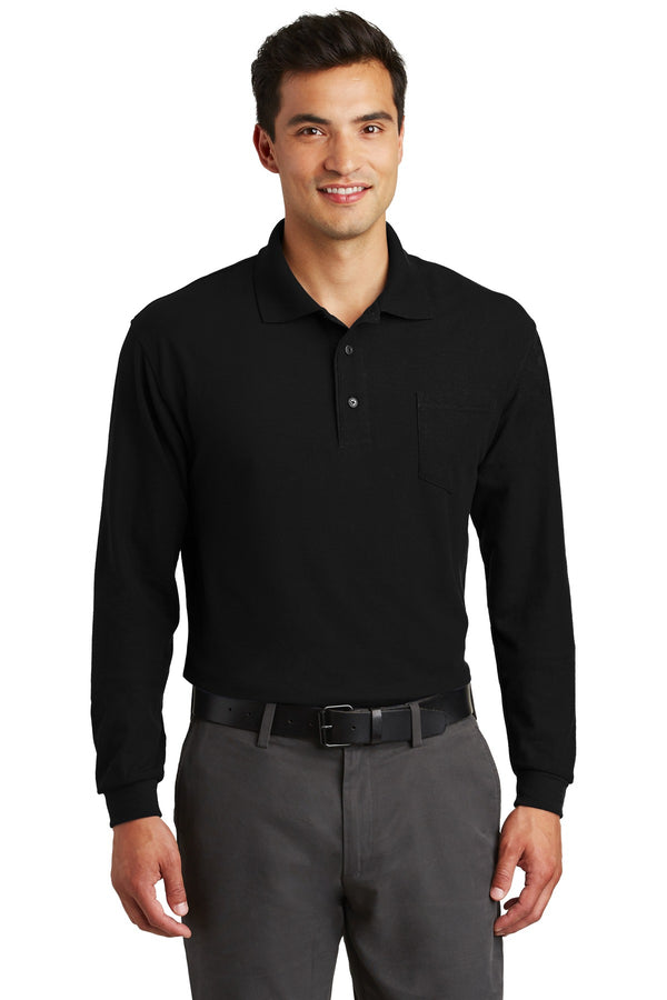 Port Authority ®  Long Sleeve Silk Touch Polo with Pocket.  K500LSP