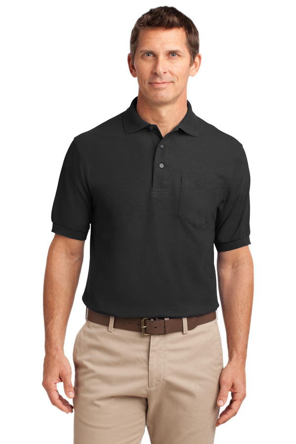 Port Authority ®  Silk Touch Polo with Pocket.  K500P - Black