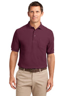 Port Authority ®  Silk Touch Polo with Pocket.  K500P - Burgundy
