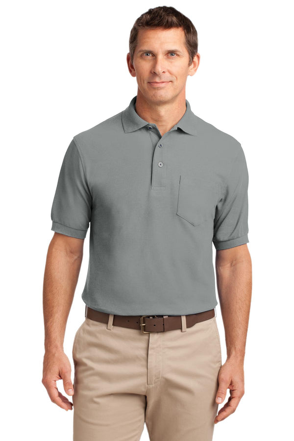 Port Authority ®  Silk Touch Polo with Pocket.  K500P - Cool Grey