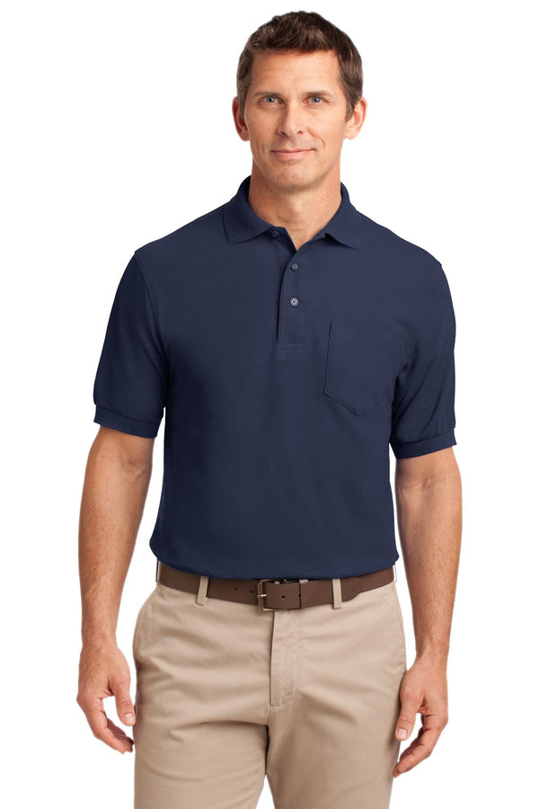 Port Authority ®  Silk Touch Polo with Pocket.  K500P - Navy