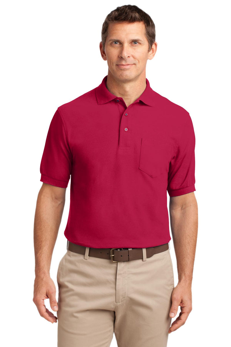 Port Authority ®  Silk Touch Polo with Pocket.  K500P - Red