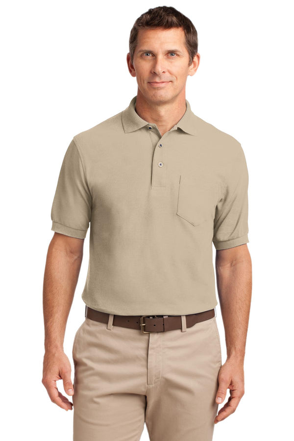 Port Authority ®  Silk Touch Polo with Pocket.  K500P - Stone