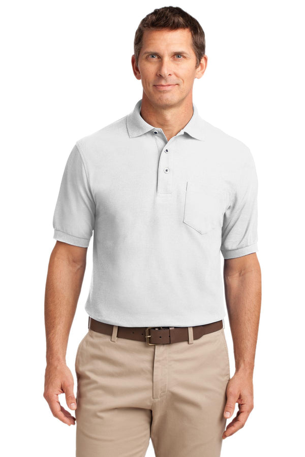 Port Authority ®  Silk Touch Polo with Pocket.  K500P - White