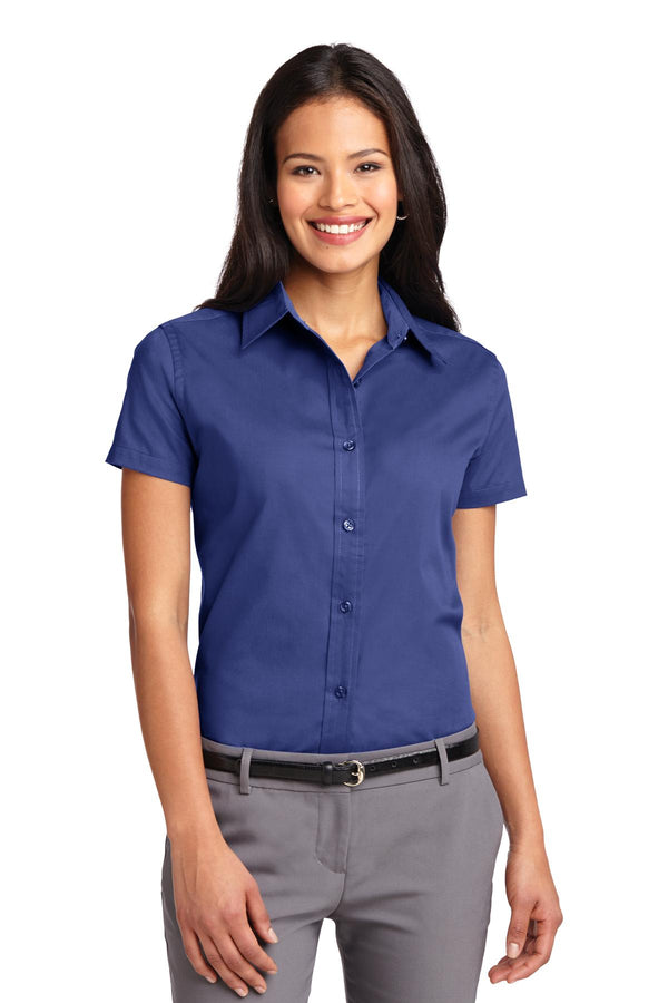 Port Authority ®  Women's Short Sleeve Easy Care  Shirt.  L508 - Mediterranean Blue