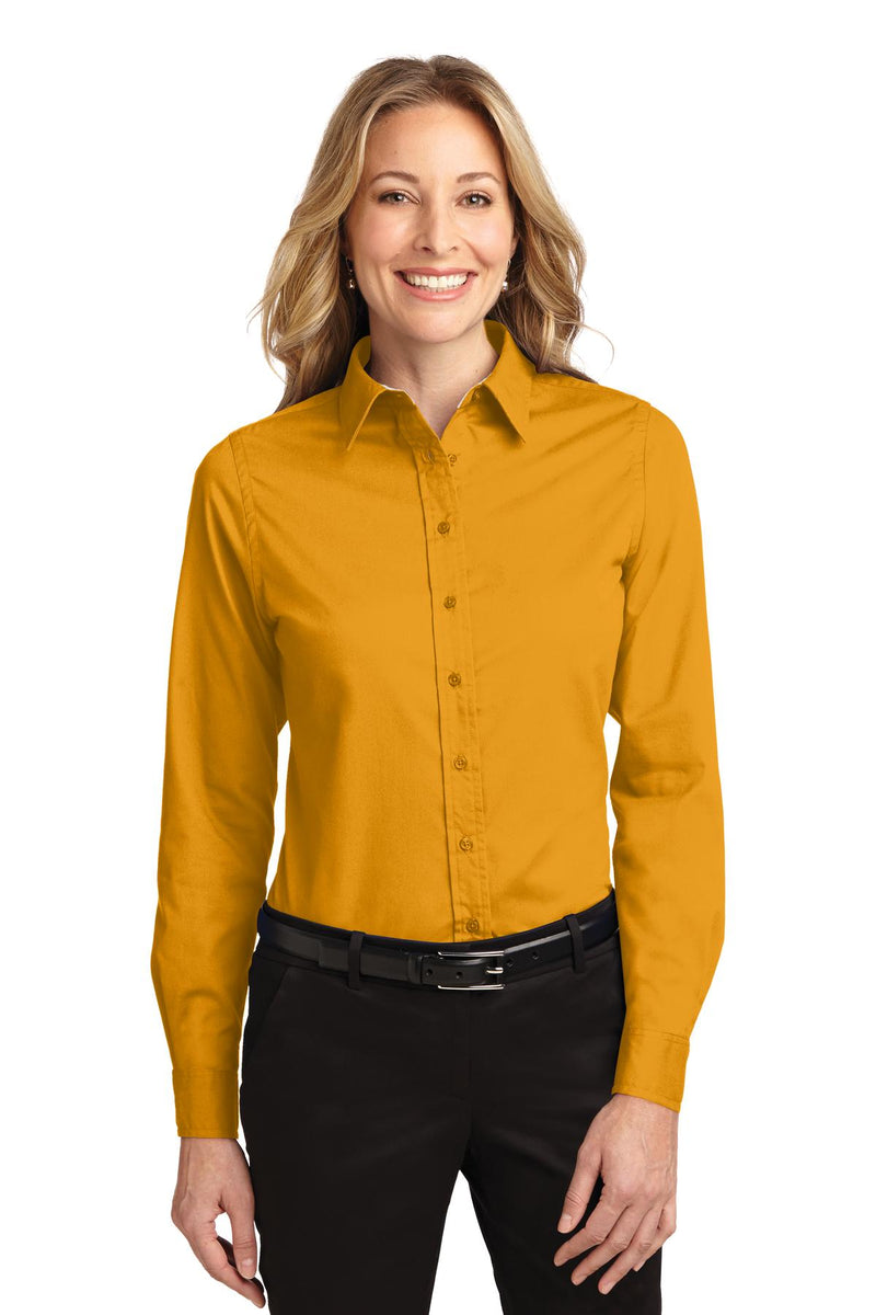 Port Authority ®  Women's Long Sleeve Easy Care Shirt.  L608 - Athletic Gold/ Light Stone