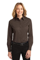 Port Authority ®  Women's Long Sleeve Easy Care Shirt.  L608 - Coffee Bean/ Light Stone