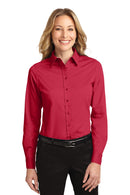 Port Authority ®  Women's Long Sleeve Easy Care Shirt.  L608 - Red/ Light Stone