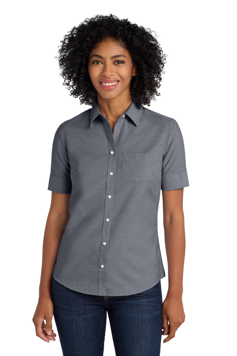 Port Authority ®  Women's Short Sleeve SuperPro   Oxford Shirt. L659