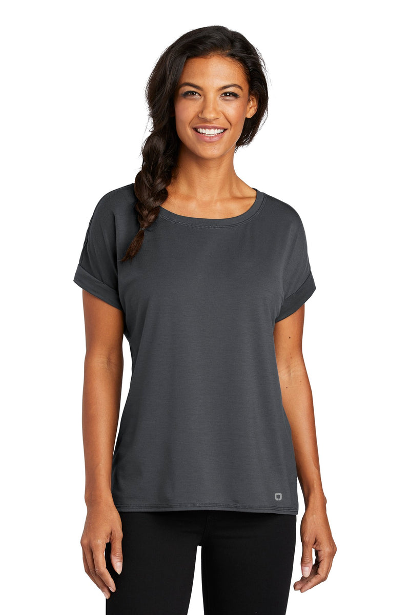 OGIO  ®  Ladies Luuma Cuffed Short Sleeve. LOG800