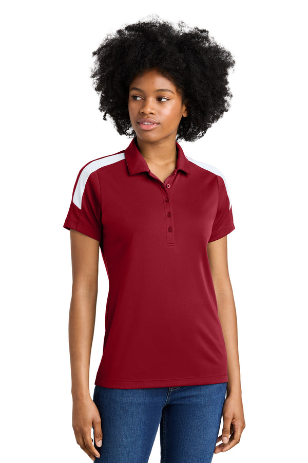 Sport-Tek ®  Women's Competitor   United Polo LST104 - Deep Red/ White