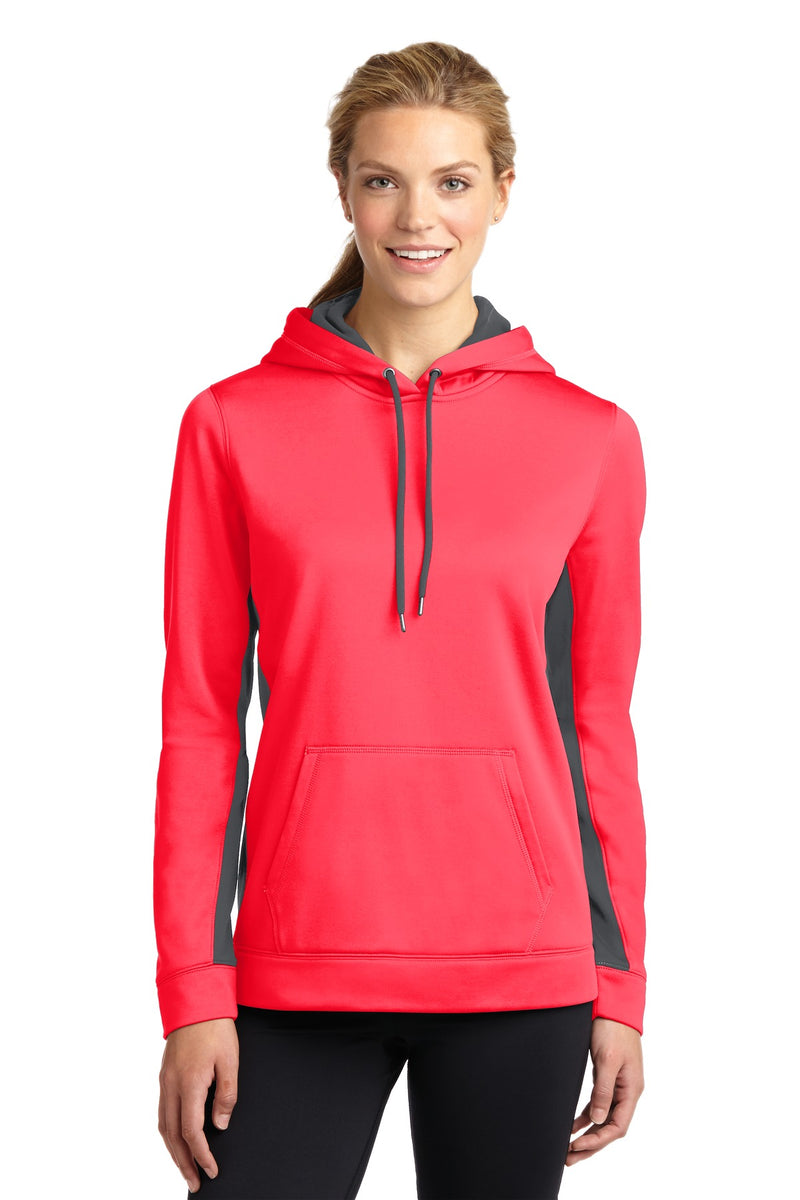 Sport-Tek ®  Women's Sport-Wick ®  Fleece Colorblock Hooded Pullover. LST235
