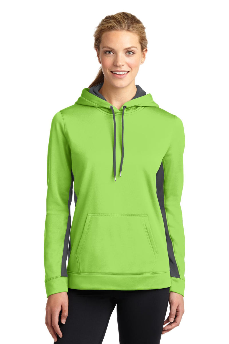 Sport-Tek ®  Women's Sport-Wick ®  Fleece Colorblock Hooded Pullover. LST235
