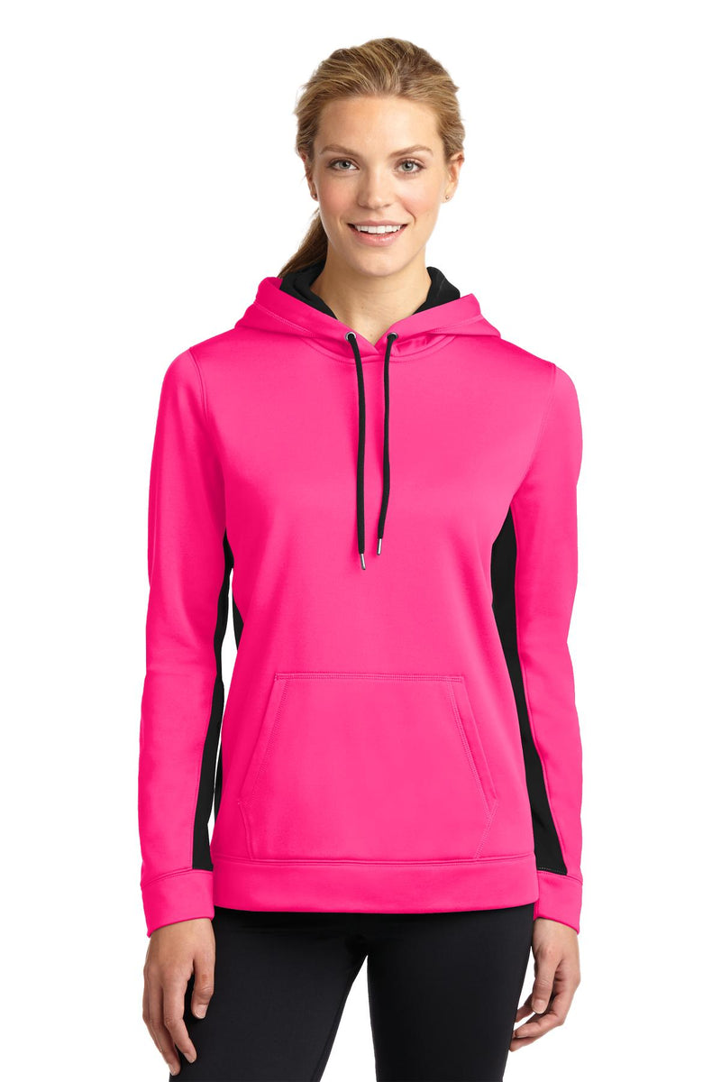 Sport-Tek ®  Women's Sport-Wick ®  Fleece Colorblock Hooded Pullover. LST235