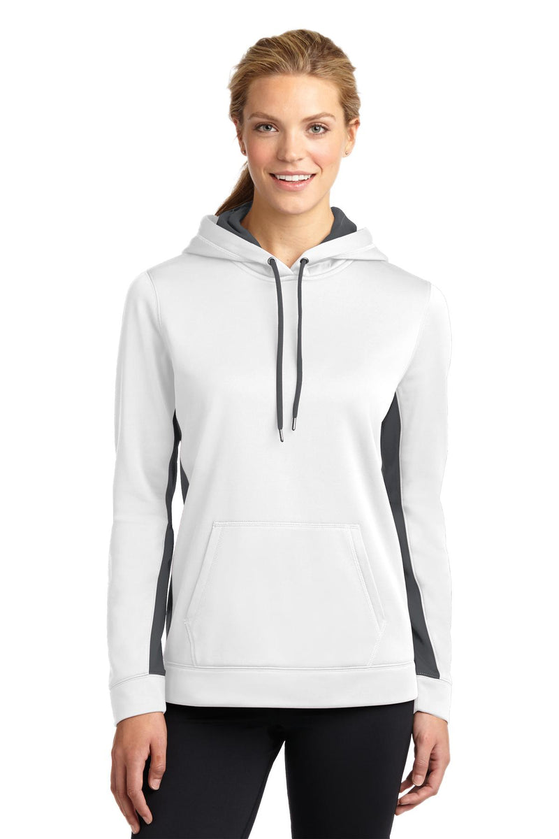 Sport-Tek ®  Women's Sport-Wick ®  Fleece Colorblock Hooded Pullover. LST235