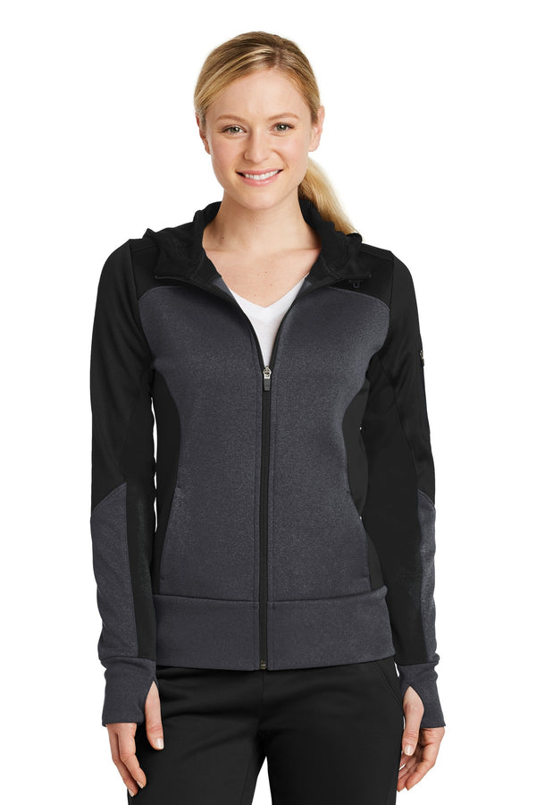 Sport-Tek ®  Women's Tech Fleece Colorblock Full-Zip Hooded Jacket. LST245