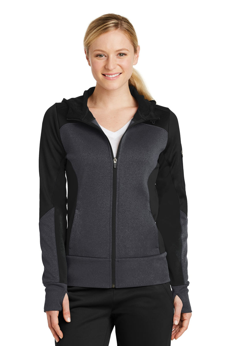 Sport-Tek ®  Women's Tech Fleece Colorblock Full-Zip Hooded Jacket. LST245