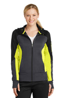Sport-Tek ®  Women's Tech Fleece Colorblock Full-Zip Hooded Jacket. LST245