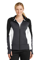 Sport-Tek ®  Women's Tech Fleece Colorblock Full-Zip Hooded Jacket. LST245