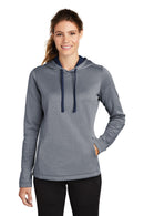 Sport-Tek  ®  Women's PosiCharge  ®  Sport-Wick  ®  Heather Fleece Hooded Pullover. LST264