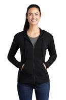 Sport-Tek  ®  Women's PosiCharge  ®  Tri-Blend Wicking Fleece Full-Zip Hooded Jacket LST293