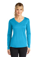Sport-Tek ®  Women's Long Sleeve PosiCharge ®  Competitor V-Neck Tee. LST353LS - Atomic Blue