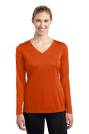 Sport-Tek ®  Women's Long Sleeve PosiCharge ®  Competitor V-Neck Tee. LST353LS - Deep Orange