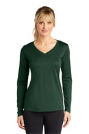 Sport-Tek ®  Women's Long Sleeve PosiCharge ®  Competitor V-Neck Tee. LST353LS - Forest Green