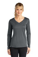 Sport-Tek ®  Women's Long Sleeve PosiCharge ®  Competitor V-Neck Tee. LST353LS - Iron Grey