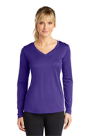 Sport-Tek ®  Women's Long Sleeve PosiCharge ®  Competitor V-Neck Tee. LST353LS - Purple