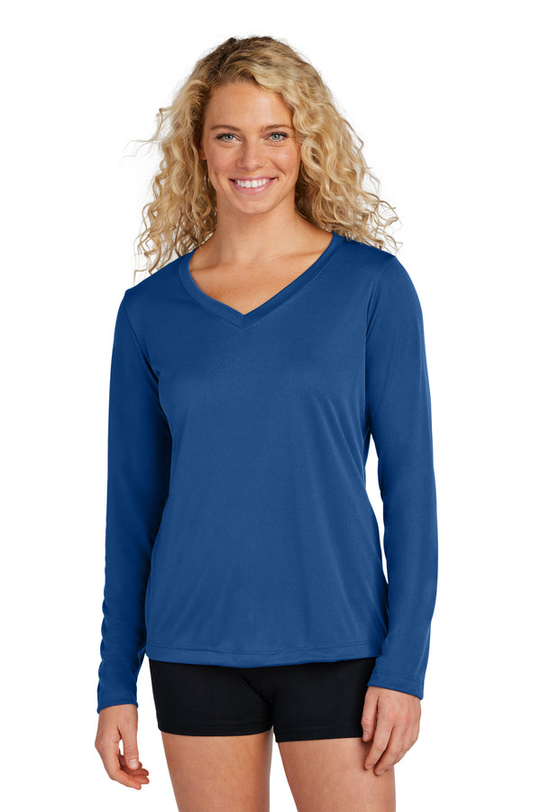 Sport-Tek ®  Women's Long Sleeve PosiCharge ®  Competitor V-Neck Tee. LST353LS - Royal