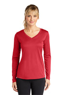 Sport-Tek ®  Women's Long Sleeve PosiCharge ®  Competitor V-Neck Tee. LST353LS - True Red