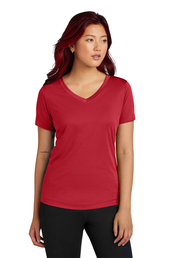 Sport-Tek ®  Women's PosiCharge ®  Competitor V-Neck Tee. LST353 - Deep Red