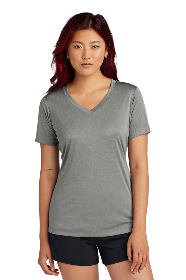 Sport-Tek ®  Women's PosiCharge ®  Competitor V-Neck Tee. LST353 - Grey Concrete Heather