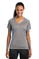 Sport-Tek ®  Women's Heather Colorblock Contender   V-Neck Tee. LST361