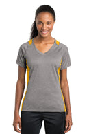 Sport-Tek ®  Women's Heather Colorblock Contender   V-Neck Tee. LST361