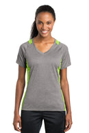 Sport-Tek ®  Women's Heather Colorblock Contender   V-Neck Tee. LST361
