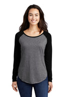 Sport-Tek  ®  Women's PosiCharge  ®  Long Sleeve Tri-Blend Wicking Scoop Neck Raglan Tee LST400LS