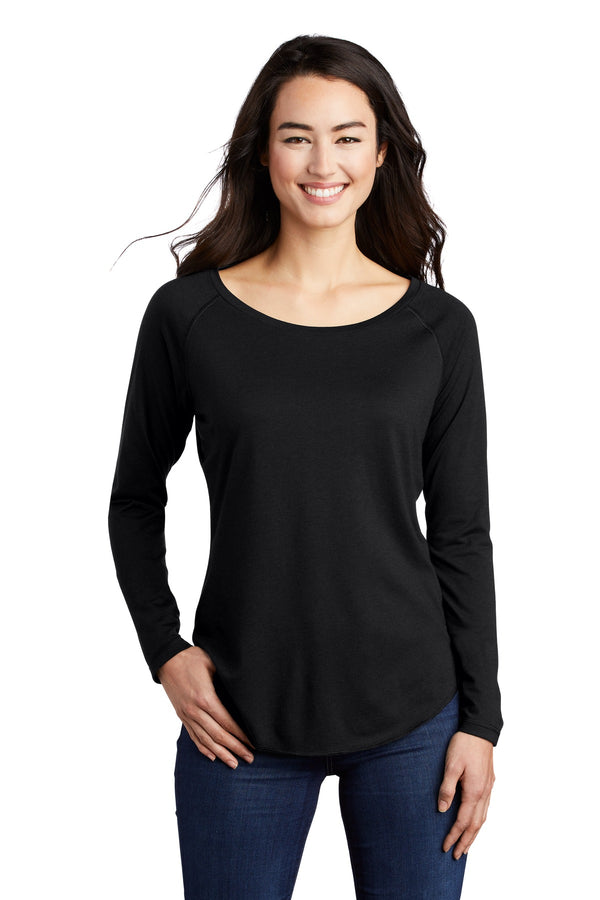 Sport-Tek  ®  Women's PosiCharge  ®  Long Sleeve Tri-Blend Wicking Scoop Neck Raglan Tee LST400LS