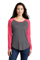 Sport-Tek  ®  Women's PosiCharge  ®  Long Sleeve Tri-Blend Wicking Scoop Neck Raglan Tee LST400LS