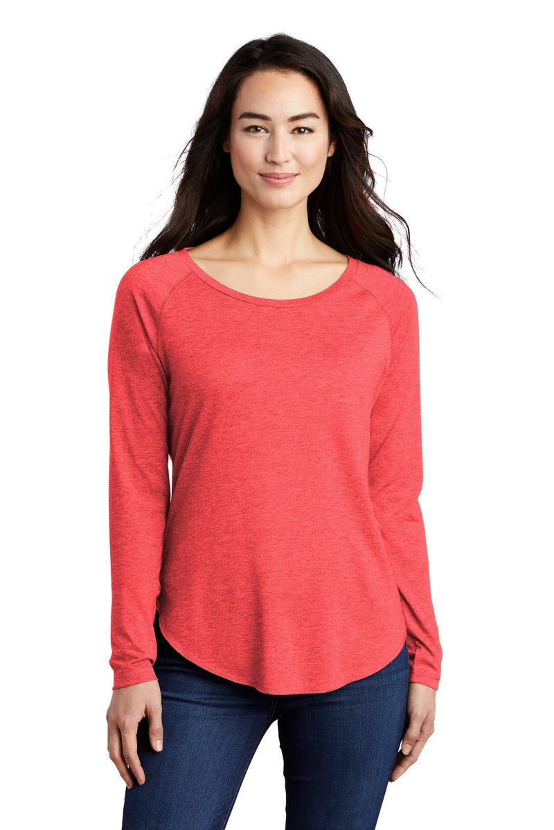 Sport-Tek  ®  Women's PosiCharge  ®  Long Sleeve Tri-Blend Wicking Scoop Neck Raglan Tee LST400LS