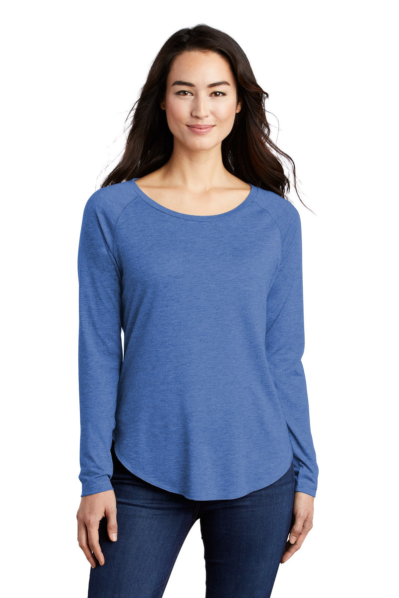 Sport-Tek  ®  Women's PosiCharge  ®  Long Sleeve Tri-Blend Wicking Scoop Neck Raglan Tee LST400LS