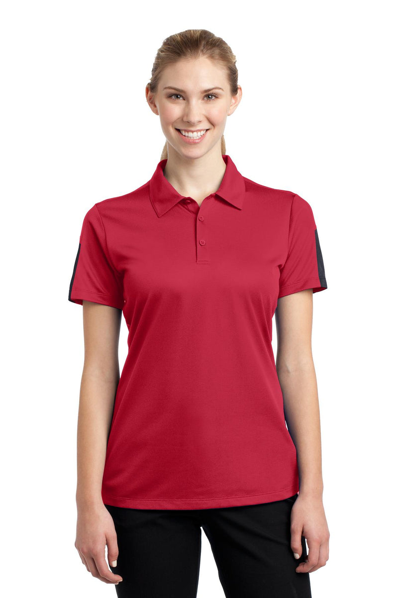 Sport-Tek ®  Women's PosiCharge ®  Active Textured Colorblock Polo. LST695