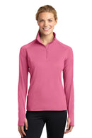 Sport-Tek ®  Women's Sport-Wick ®  Stretch 1/4-Zip Pullover. LST850 - Dusty Rose