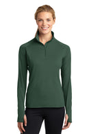 Sport-Tek ®  Women's Sport-Wick ®  Stretch 1/4-Zip Pullover. LST850 - Forest Green