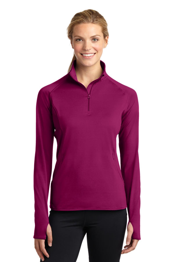 Sport-Tek ®  Women's Sport-Wick ®  Stretch 1/4-Zip Pullover. LST850 - Pink Rush