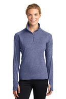 Sport-Tek ®  Women's Sport-Wick ®  Stretch 1/4-Zip Pullover. LST850 - True Navy Heather