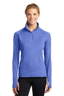 Sport-Tek ®  Women's Sport-Wick ®  Stretch 1/4-Zip Pullover. LST850 - True Royal Heather